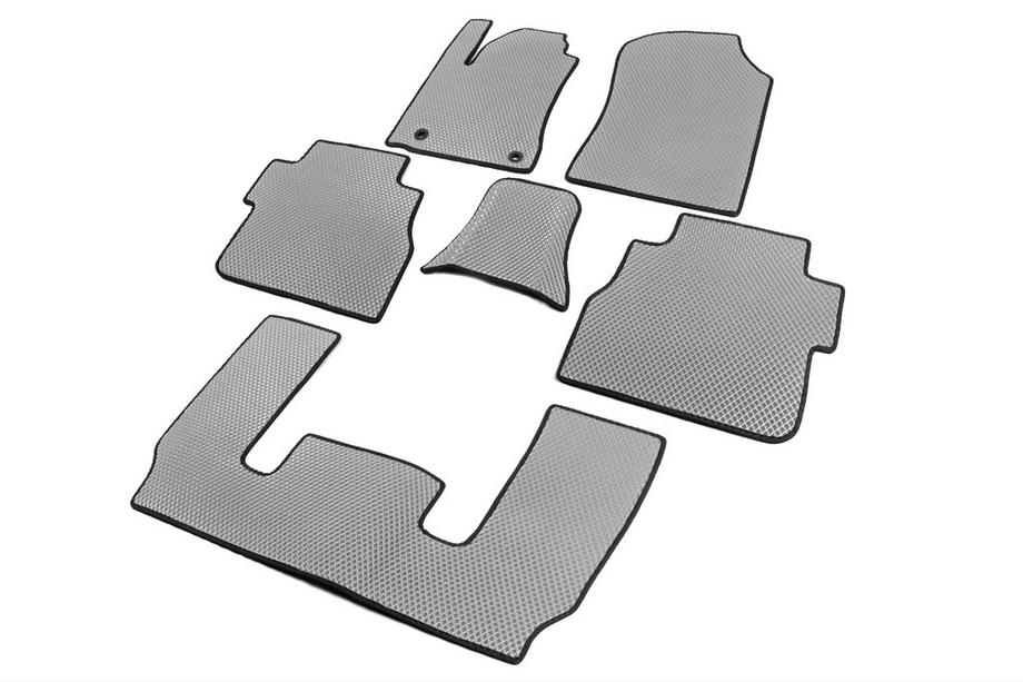 Toyota Sequoia 2007-2022 Polyurethan Fußmatten 3 Reihen (EVA, grau) Mittlere Reihe - 3 Sitze Foto 23