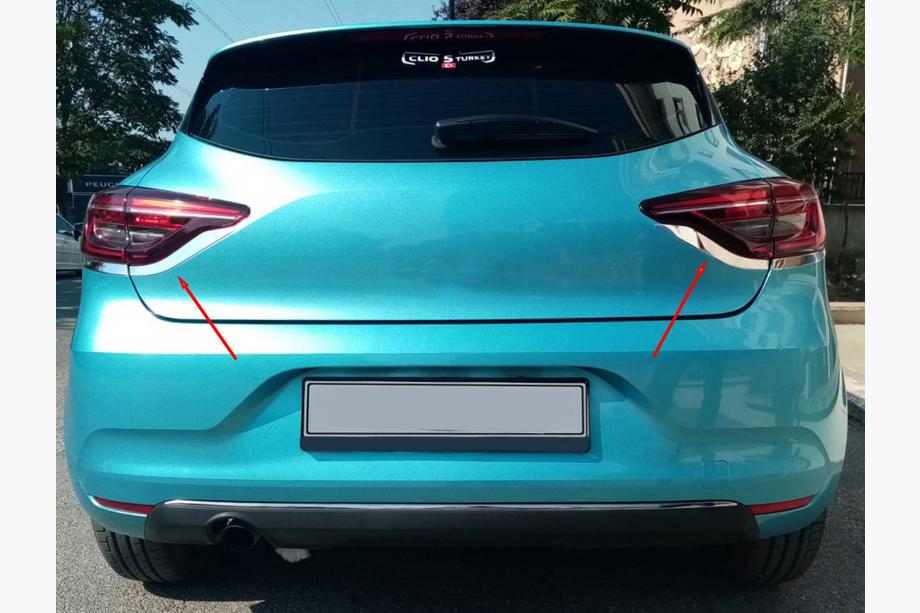 Renault Clio V 2019- Chrom Blenden für Rückleuchten (2 Stk, Edelstahl) Image