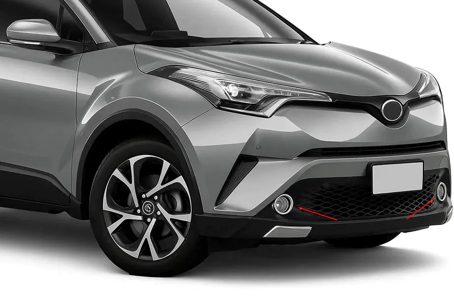 Toyota C-HR 2016-2023 Abdeckungen für Nebelscheinwerfer (2 Stk, Edelstahl) Image