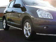 Nissan Qashqai 2007-2010 Seitliche Doppelrohre (2 Stk., Edelstahl) Foto 3