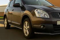 Nissan Qashqai 2007-2010 Seitliche Doppelrohre (2 Stk., Edelstahl) Foto 1