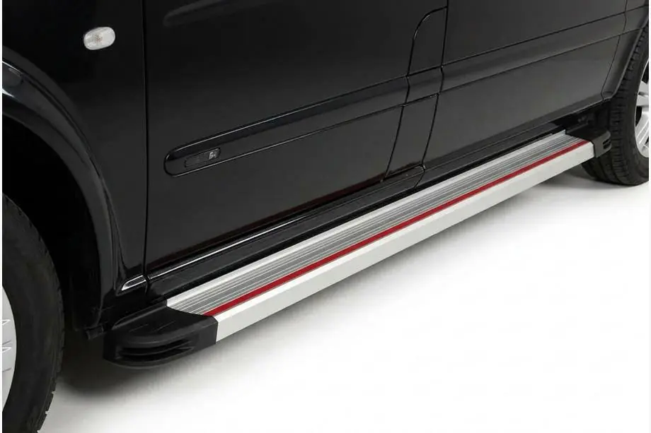 Mercedes Vito/V-class W447 2014- Seitenschweller Maya Rot-Grau (2 Stk., Aluminium) Image