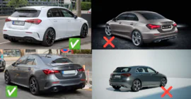 Mercedes A-class W177 2018- Original Premium AMG / A35 Schmutzfänger (4 Stk) Foto 3