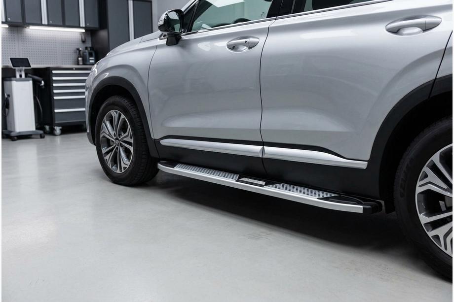 Hyundai Santa Fe 4 2018-2023 Seitenschweller Mevsim Grey (2 Stk., Aluminium) Image