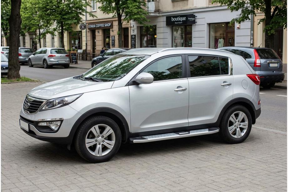 Kia Sportage 2010-2015 Seitenschweller Mevsim Grey (2 Stk., Aluminium) Image