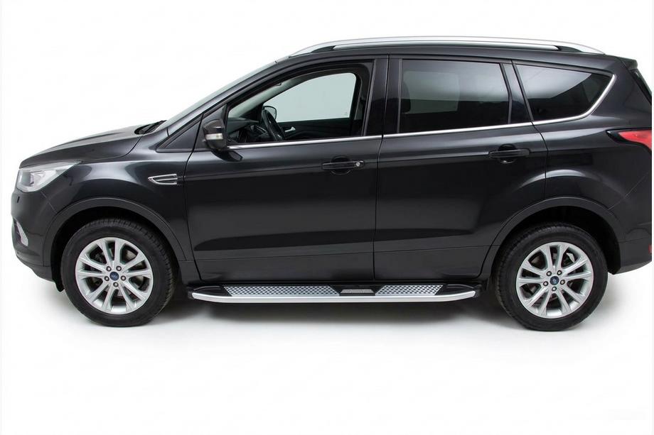 Ford Kuga/Escape 2013-2019 Seitenschweller Mevsim Grey (2 Stk., Aluminium) Mit schwarzer Leiste an den Türen Image