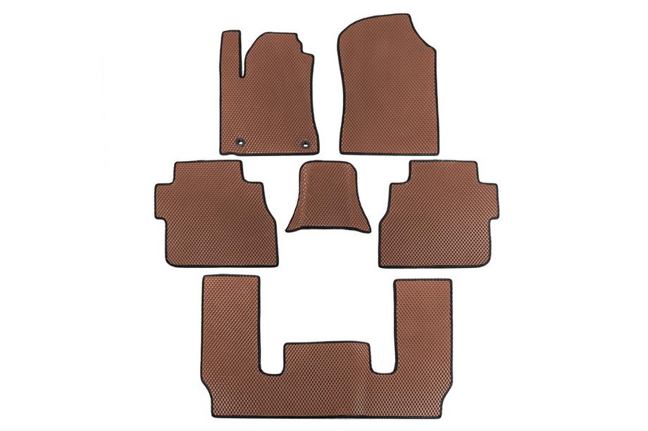 Toyota Sequoia 2007-2022 Polyurethan Fußmatten 3 Reihen (EVA, ziegelrot) Image