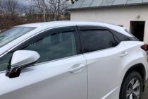 Lexus RX 2016-2022 Windabweiser mit Chromleiste Short (4 Stk, HIC) Foto 4