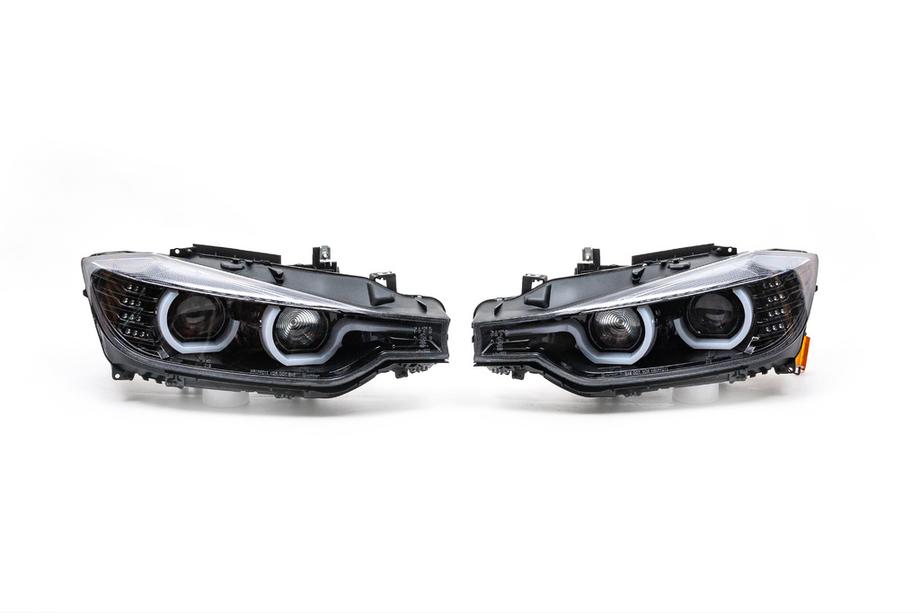 BMW 3 Series F30/F31 2012-2019 Xenon Frontscheinwerfer mit LED Standlicht 2012-2015 (2 Stk) Schwarz Image