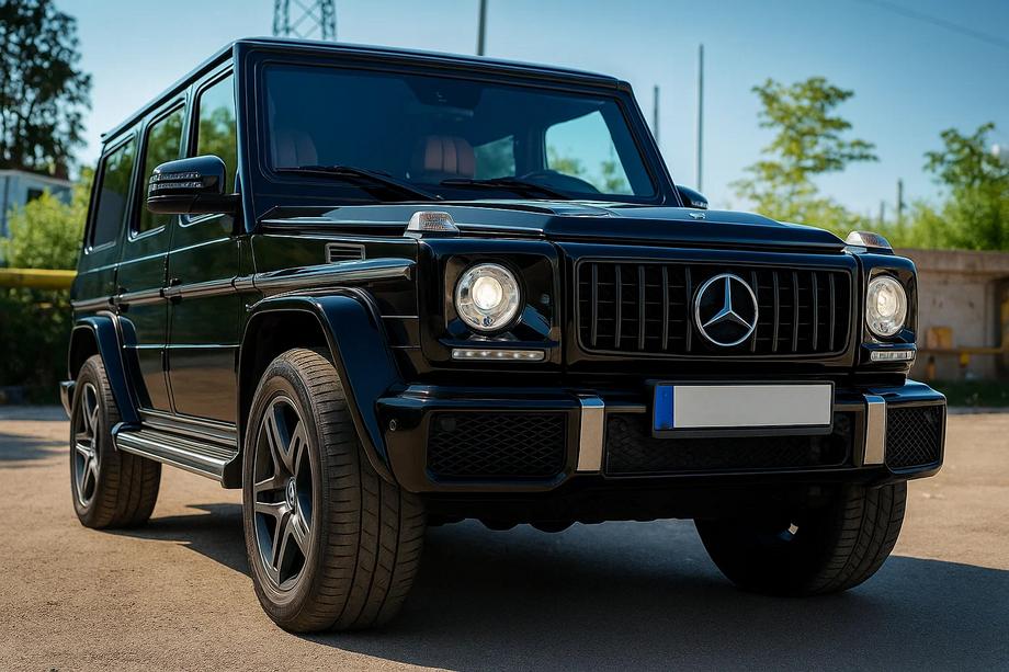 Mercedes G class W463 1990-2018 Frontgrill (GT Panamericana, ohne Chrom) Komplett Schwarz Foto 3