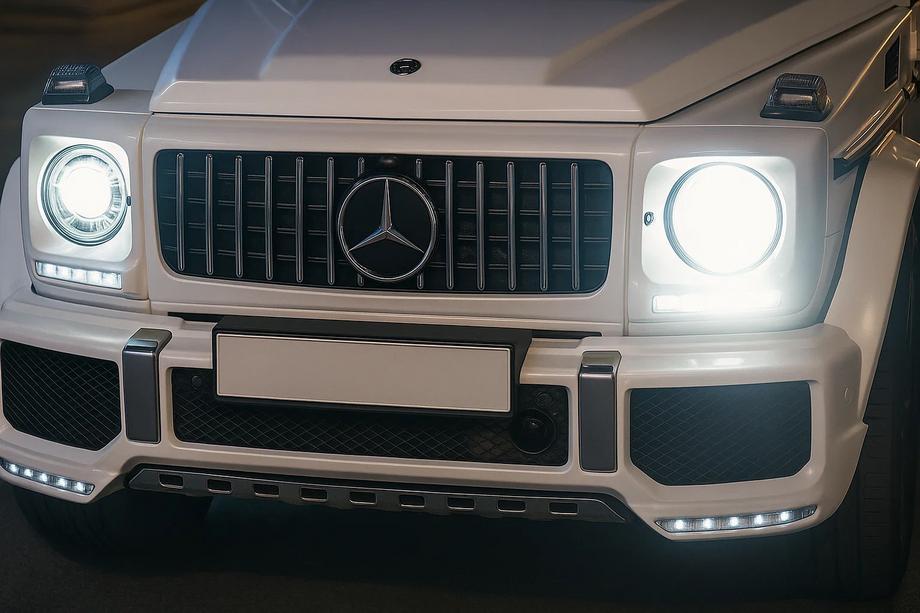 Mercedes G class W463 1990-2018 Frontgrill (GT Panamericana, ohne Chrom) Komplett Schwarz Foto 8