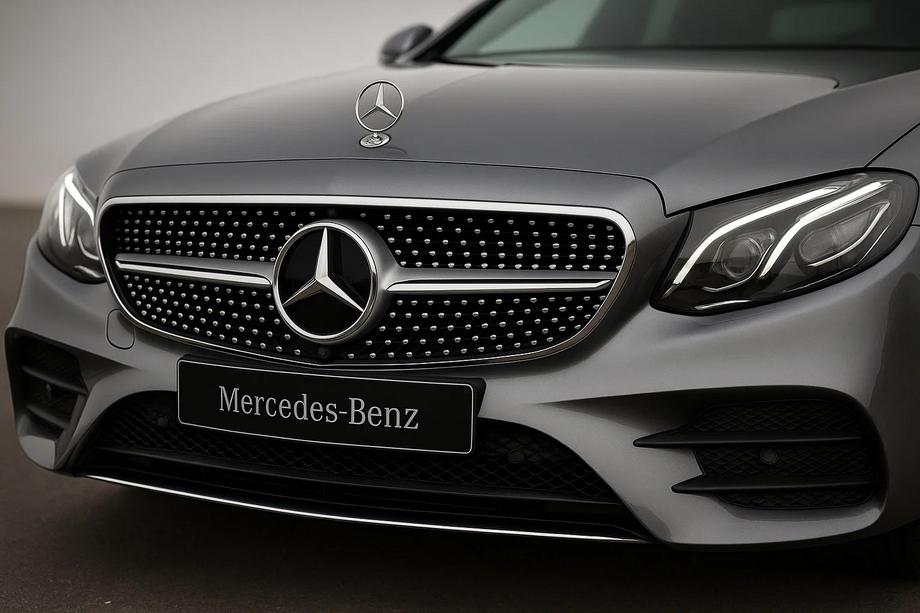 Mercedes E-class W213 2016-2023 Frontgrill Diamond Silber (für Avantgarde/AMG-Line/E43 AMG/E53 AMG 2016-2020) Mit Kameravorbereitung Image