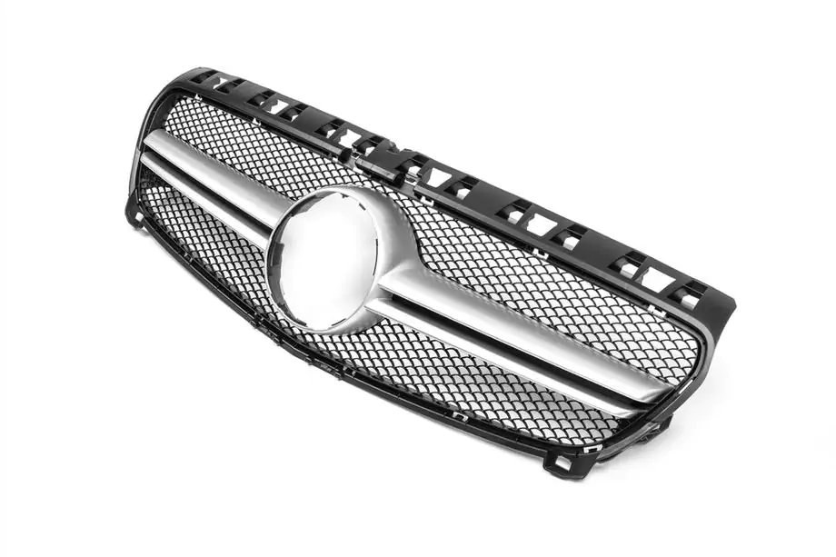 Mercedes A-class W176 2012-2018 Frontgrill AMG Silber (2012-2015) Foto 3