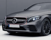 Mercedes C-class W205 2014-2021 Frontgrill AMG Silber (für Avantgarde/AMG-Line/C43 AMG) Foto 3