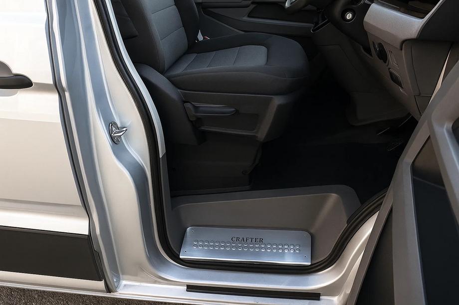 Volkswagen Crafter 2006-2016 Einstiegsleisten Abdeckungen innen (Carmos V1) 3 Stk, Carmos - türkischer Stahl Image