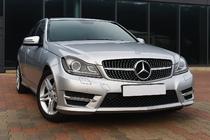 Mercedes C-class W204 2007-2015 Frontgrill Diamond Silber Foto 1