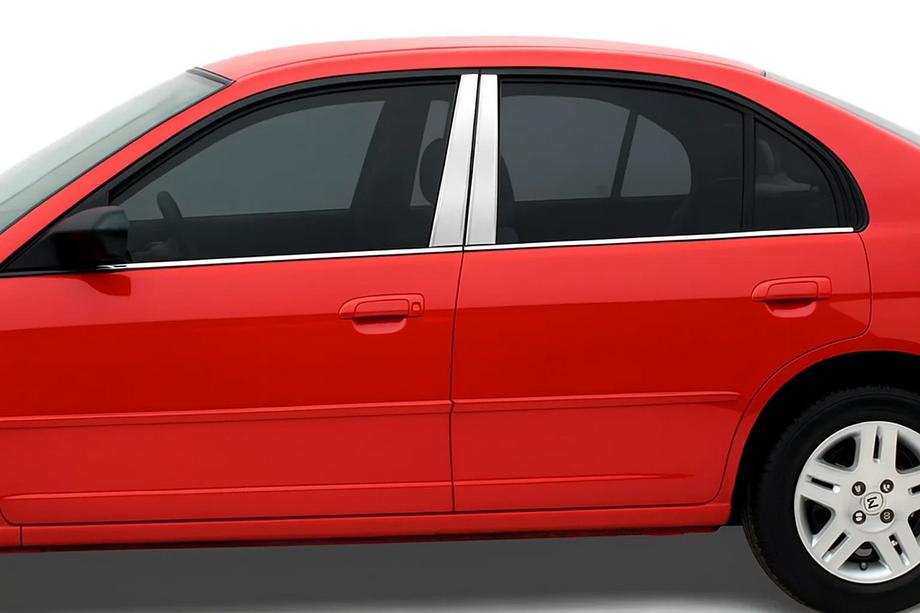 Honda Civic Sedan VII 2001-2006 Edelstahl Säulenabdeckungen (4 Stk) Image