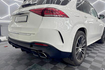 Mercedes GLE W167 2018- Heckdiffusor mit Endrohrblenden GLE63 Black (2018-2026) Foto 1