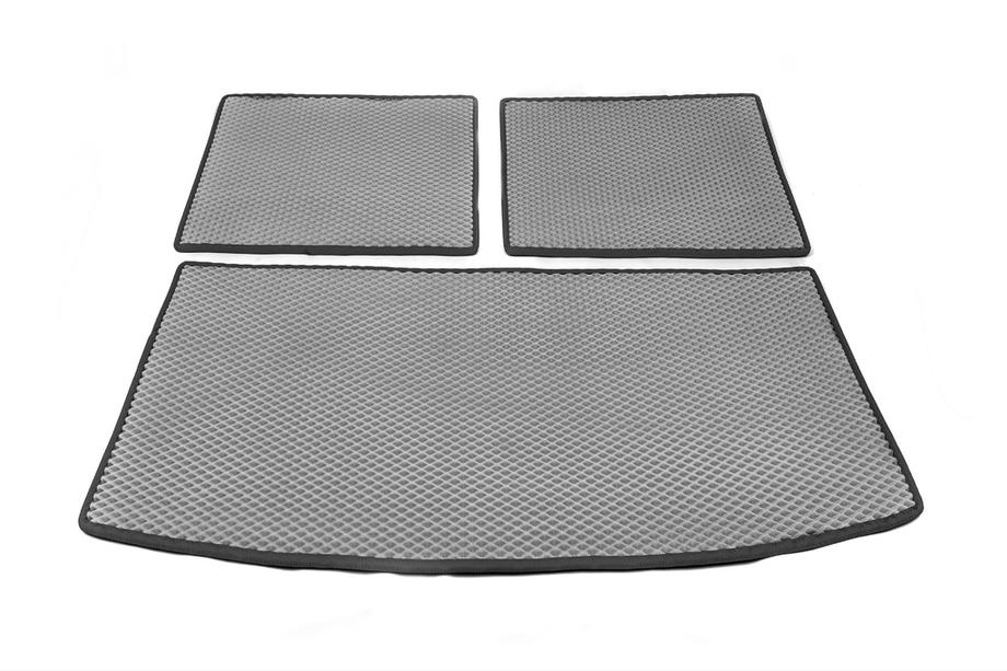 Audi Q7 2005-2015 Kofferraummatte 3-teilig (EVA, grau) (7-Sitzer) Image