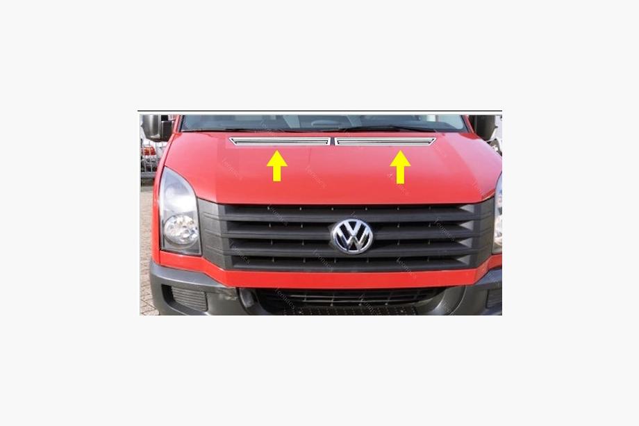 Volkswagen Crafter 2006-2016 Motorhaubenabdeckung (2 Stk, Edelstahl) Image