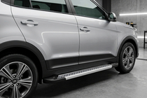 Hyundai Creta 2014-2020 Seitenschweller Vision New Grey (2 Stk., Aluminium) Foto 1