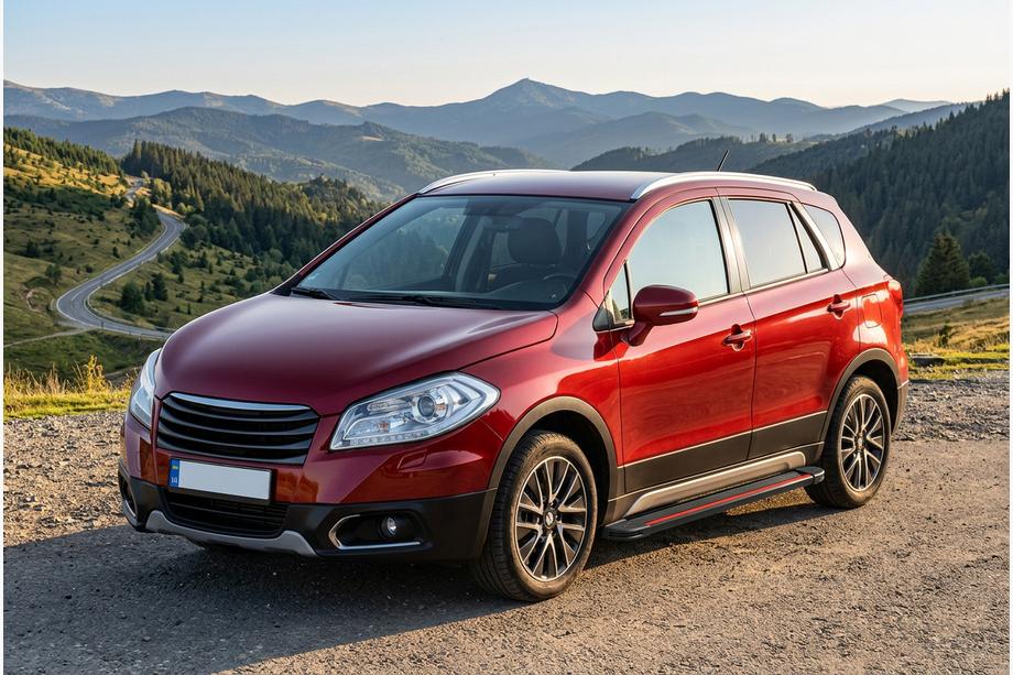 Suzuki SX4 S-Cross 2013-2016 Seitenschweller Maya Red (2 Stk., Aluminium) Image