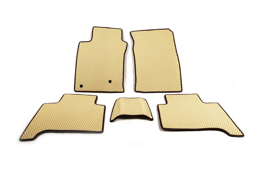 Toyota Land Cruiser Prado 120 2002-2009 EVA Fußmatten (2 Reihen, beige) Image