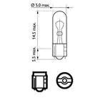 Signallampe Osram 2721 W1,2W 12V W2x4.6D Foto 2