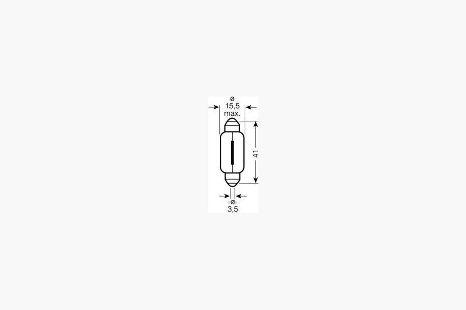 Signallampe Osram 6453 C15W 41mm 24V SV8.5-8 Foto 2