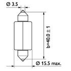 Signallampe Osram 6480 C18W 41mm 24V SV8.5-8 Foto 2