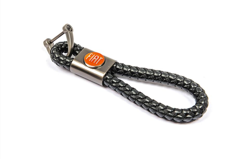 Fiat Leder Schlüsselanhänger V1 mit Fiat Logo Image