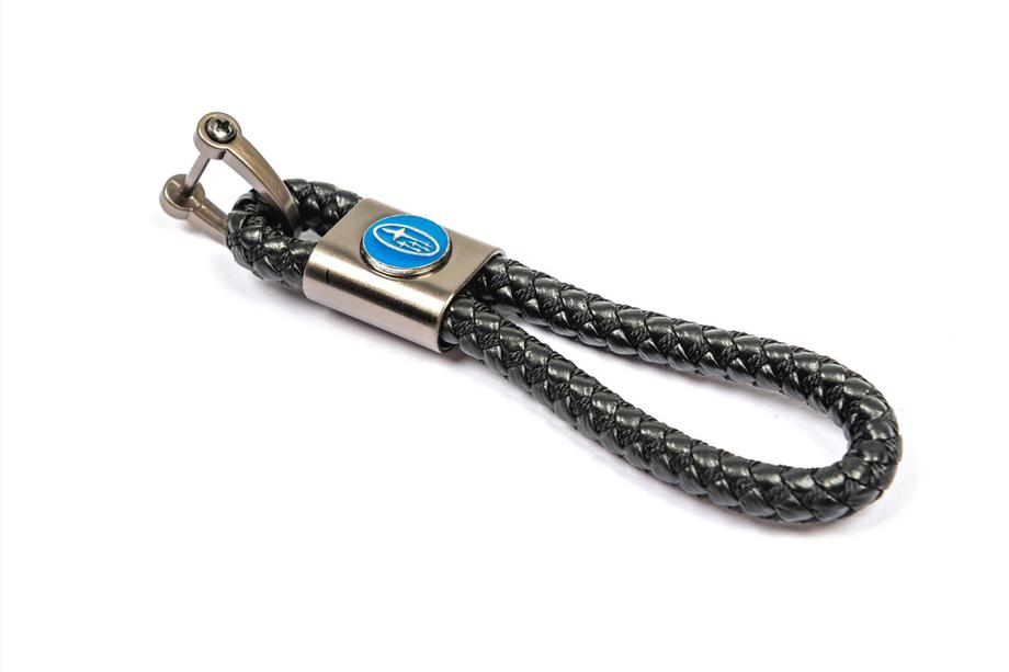 Subaru Leder Schlüsselanhänger V1 mit Subaru Logo Image