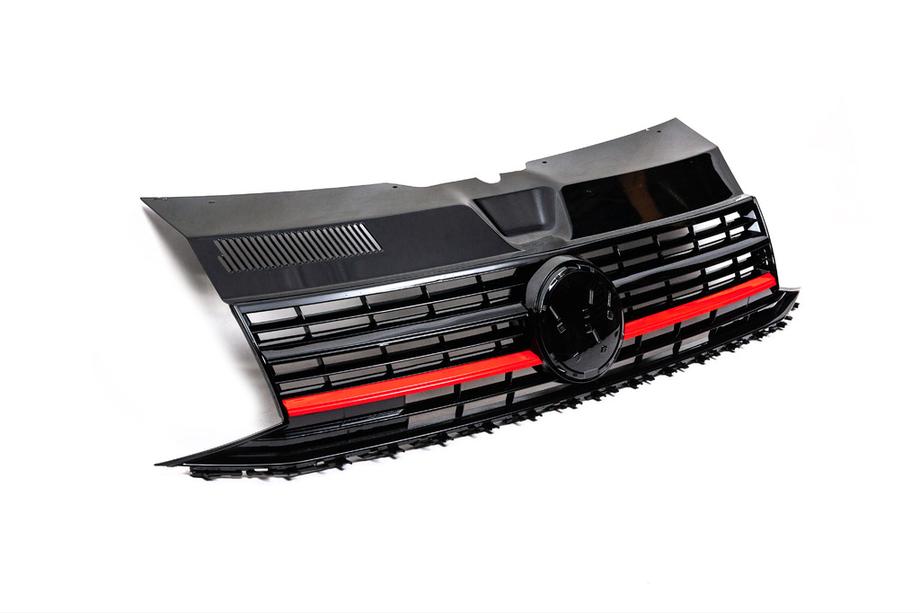 Volkswagen T6 2015-2024 Frontgrill mit rotem Streifen (für Emblem) Image