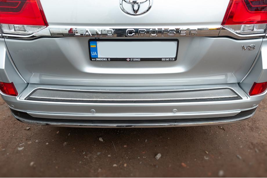 Toyota Land Cruiser 200 2007-2021 Heckstoßstangeneinsatz 2016+ (ABS+ Edelstahl) Foto 4