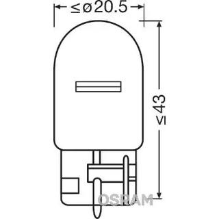 Signallampe Osram 7505 W21W 12V 21W W3x16d (1 Stk) Foto 2