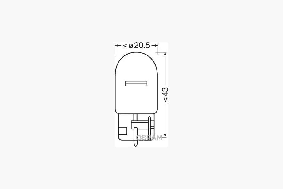 Signallampe Osram 7505 W21W 12V 21W W3x16d (1 Stk) Foto 2