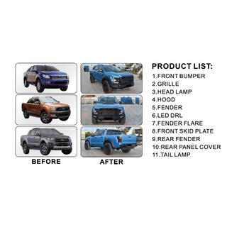 Bodykit Set (Design F150 Raptor 2015-2020) Ford Ranger 2011–2022 Foto 2