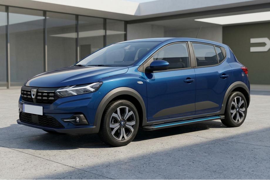 Dacia Sandero 2021- Seitenschweller Maya Blue (2 Stk., Aluminium) Image