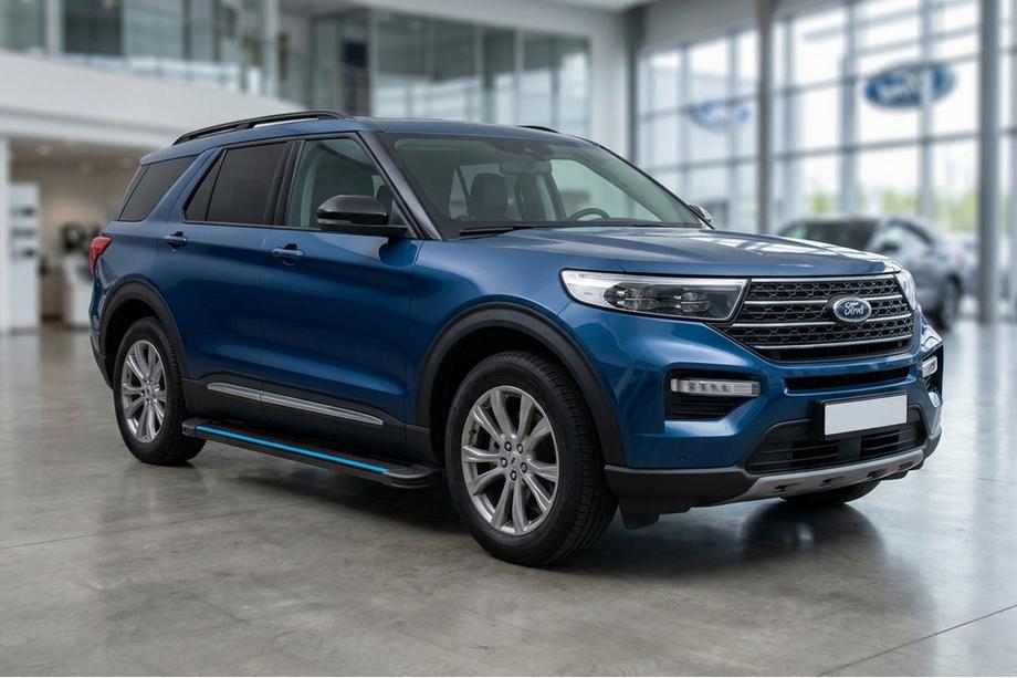 Ford Explorer 2019- Seitenschweller Maya Blue (2 Stk., Aluminium) Image