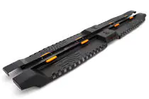 Toyota Hilux 2006-2015 Seitenstufen Dakar Schwarz V2 mit Beleuchtung (2 Stk, Metall) Foto 1