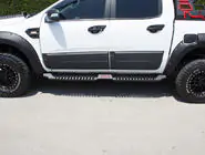 Nissan Navara 2006-2015 Seitenstufen Dakar V2 ohne LED (2 Stk, Metall) Foto 2