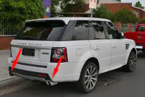 Range Rover Sport 2005-2013 Auspuffblenden V2 (2 Stk, Edelstahl) Foto 1