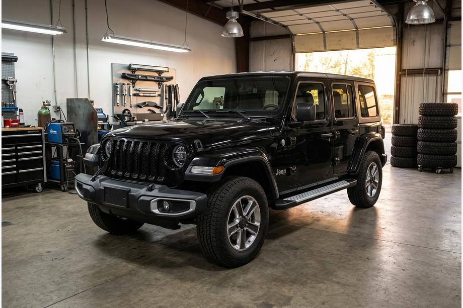 Jeep Wrangler 2018- Trittbretter Allmond Grey (2 Stk., Aluminium) Image