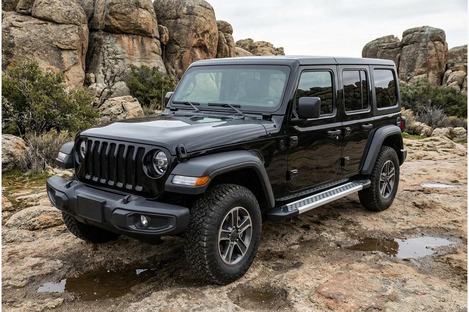 Jeep Wrangler 2018- Seitenschweller Vision New Grey (2 Stk., Aluminium) Image