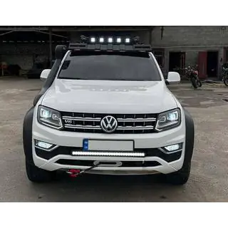 Frontscheibenblende unter Dachträger DAKAR (LED) Volkswagen Amarok 2010-2022 Foto 1