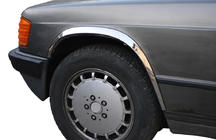 Mercedes W201 (190) 1982-1993 Radlaufverkleidungen 1982-1989 (4 Stk, Edelstahl) Foto 1