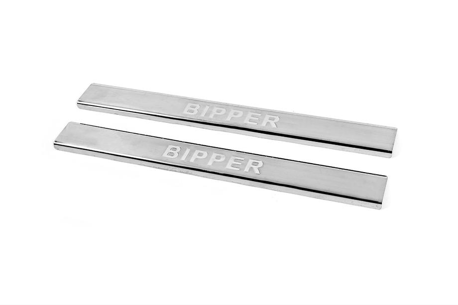 Peugeot Bipper 2008-2017 Einstiegsleisten Carmos V2 (2 Stk, Edelstahl) Image