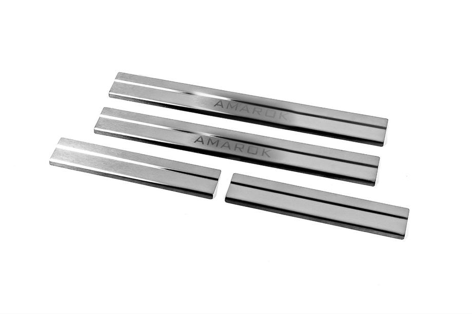 Volkswagen Amarok 2010-2022 Einstiegsleisten Carmos V2 (4 Stk, Edelstahl) Image