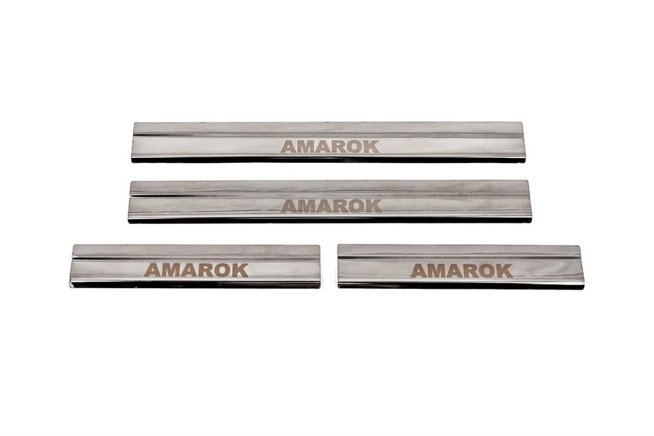Volkswagen Amarok 2010-2022 Einstiegsleisten Carmos V3 (4 Stk, Edelstahl) Image