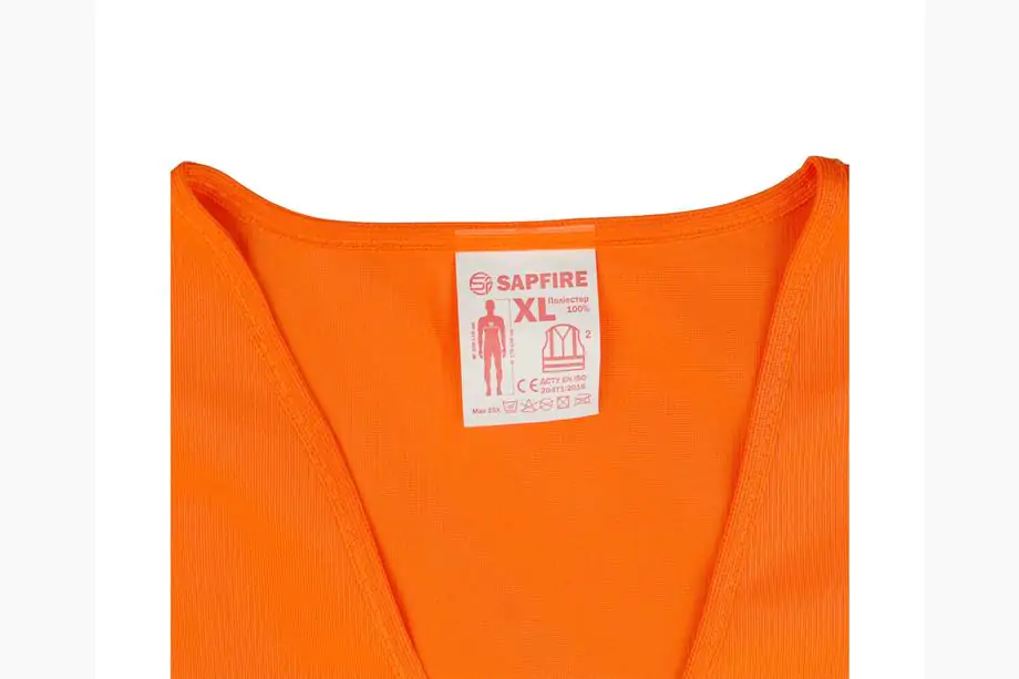 Warnweste XL Orange SH-028 SAPFIRE Foto 5